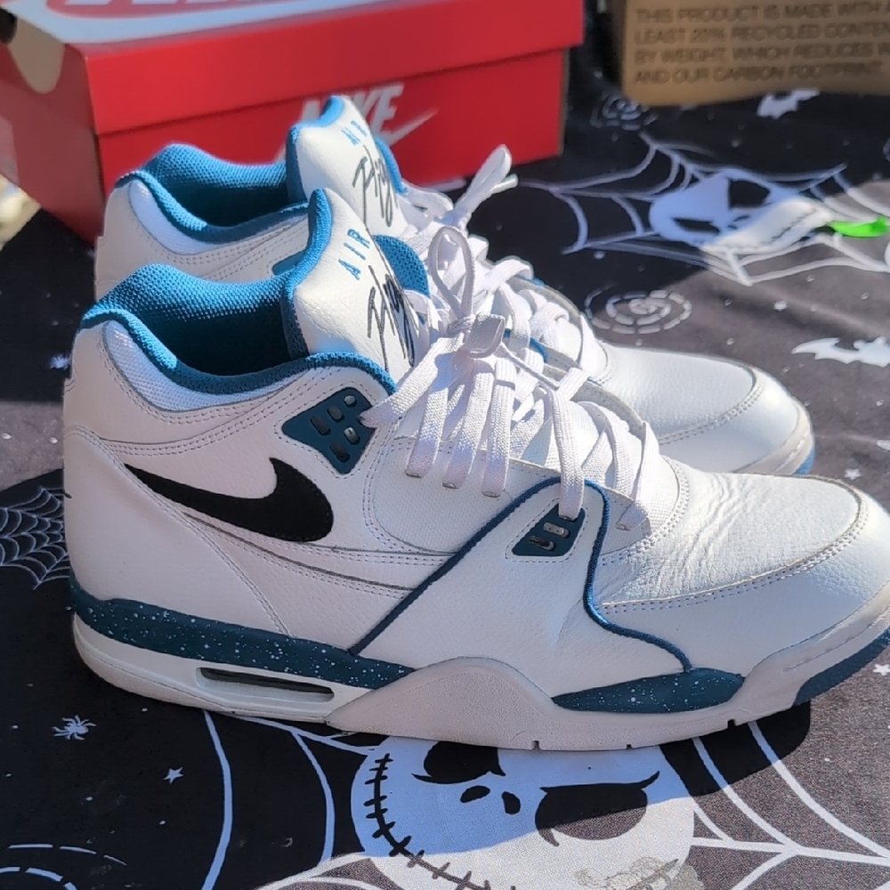 Jordan White and Blue Sneakers